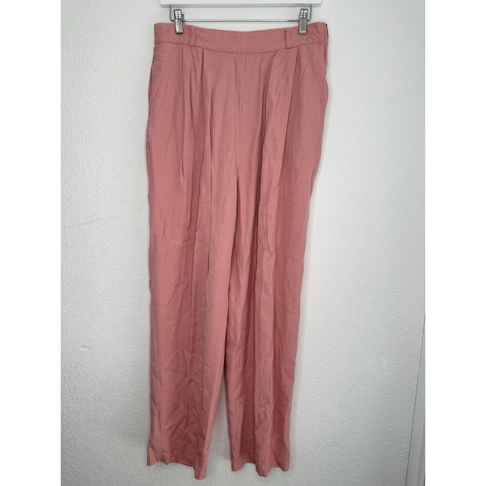 Vintage Banana Republic Safari Travel Pants Pink Pleated 14 10 / 12 Rayon